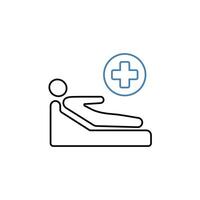 patient concept line icon. Simple element illustration. patient concept outline symbol design. vector