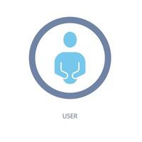 user concept line icon. Simple element illustration. user concept outline symbol design. vector