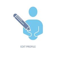 edit profile concept line icon. Simple element illustration. edit profile concept outline symbol design. vector