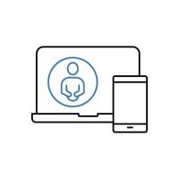 account concept line icon. Simple element illustration. account concept outline symbol design. vector