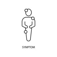 symptom concept line icon. Simple element illustration. symptom concept outline symbol design. vector