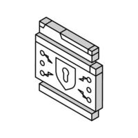 la seguridad cibernética acoso cibernético isométrica icono vector ilustración