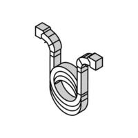 cargando cable eléctrico isométrica icono vector ilustración