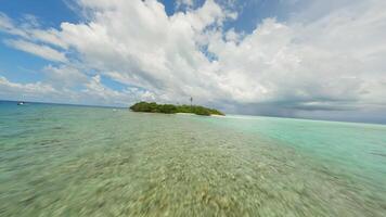 Uninhabited island in the ocean in the Maldives video