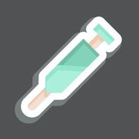 Sticker Vaccination. related to Medical symbol. simple design editable. simple illustration vector