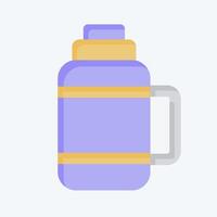 Icon Thermos. related to Picnic symbol. flat style. simple design editable. simple illustration vector