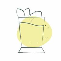 Icon Mint Julep. related to Cocktails,Drink symbol. Color Spot Style. simple design editable. simple illustration vector