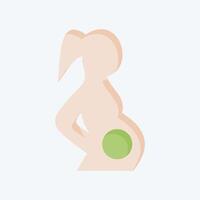 Icon Pregnant. related to Medical symbol. flat style. simple design editable. simple illustration vector