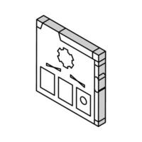 content organization technical writer isometric icon vector illustration