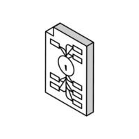 información cartografía técnico escritor isométrica icono vector ilustración