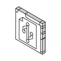 version control technical writer isometric icon vector illustration