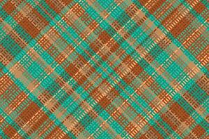 Tartan plaid pattern with texture and warm color. vector