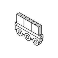 robot fleet autonomous delivery isometric icon vector illustration