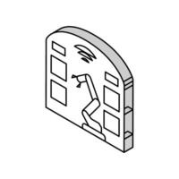 automated warehouse autonomous delivery isometric icon vector illustration