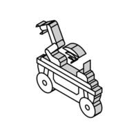 mobile robot autonomous delivery isometric icon vector illustration