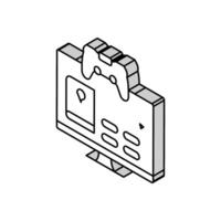 gamificación en línea aprendizaje plataforma isométrica icono vector ilustración