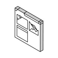 aprendizaje analítica en línea plataforma isométrica icono vector ilustración