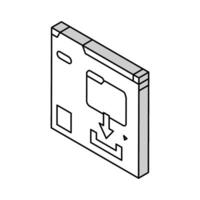 homework submission online learning platform isometric icon vector illustration