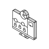 optimization game development isometric icon vector illustration