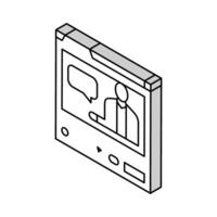 video lectures online learning platform isometric icon vector illustration