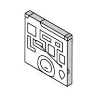 ai enrutamiento autónomo entrega isométrica icono vector ilustración