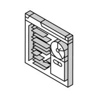 actuación mejoramiento software isométrica icono vector ilustración