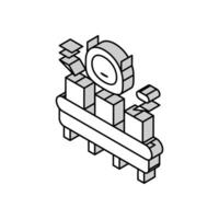 parcel sorting autonomous delivery isometric icon vector illustration