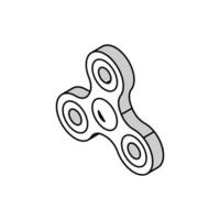 fidget spinner fidget toy isometric icon vector illustration