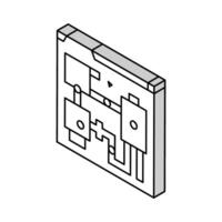 level design game development isometric icon vector illustration