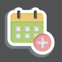 Sticker Annual Checkup. related to Medical symbol. simple design editable. simple illustration vector