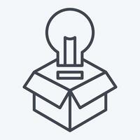 Icon Packaging Design. related to Creative Concept symbol. line style. simple design editable. simple illustration vector