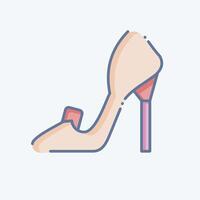 Icon High Heel. related to Fashion symbol. doodle style. simple design editable. simple illustration vector