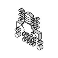 source code management isometric icon vector illustration