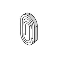 paperclip attached file isometric icon vector illustration