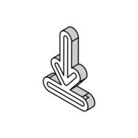 arrow pointing loading process isometric icon vector illustration