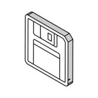 floppy disk saving loading data isometric icon vector illustration