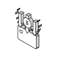 enrollment card isometric icon vector illustration