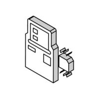 atm with rfid technology isometric icon vector illustration