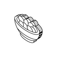 kalamata aceitunas griego cocina isométrica icono vector ilustración