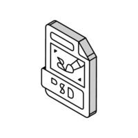 psd file format document isometric icon vector illustration