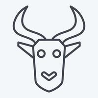 Icon Impala. related to Kenya symbol. line style. simple design editable. simple illustration vector