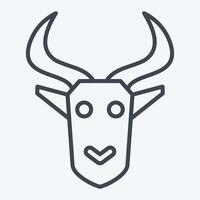 Icon Impala. related to Kenya symbol. line style. simple design editable. simple illustration vector