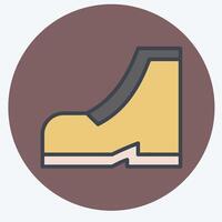 Icon Shoes. related to Fashion symbol. color mate style. simple design editable. simple illustration vector