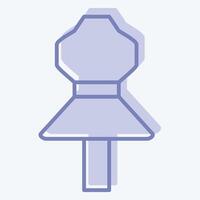 Icon Couture. related to Fashion symbol. two tone style. simple design editable. simple illustration vector