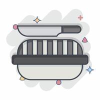Icon Pie. related to Picnic symbol. comic style. simple design editable. simple illustration vector