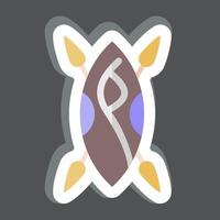 Sticker Shield. related to Kenya symbol. simple design editable. simple illustration vector