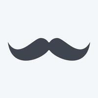 Icon Mustache. related to Fashion symbol. glyph style. simple design editable. simple illustration vector