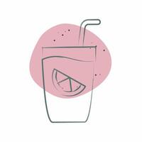 Icon Gin Tonic. related to Cocktails,Drink symbol. Color Spot Style. simple design editable. simple illustration vector