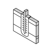 suelo perforación isométrica icono vector ilustración