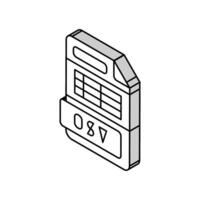 csv file format document isometric icon vector illustration